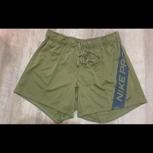 Nike Green Quick-Dry Athletic Shorts